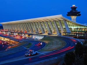Dulles Airport at dusk