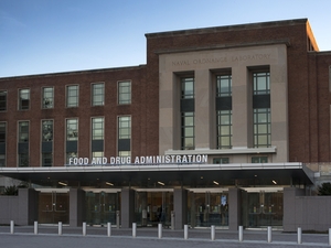 The main entrance of Food and Drug Administration Building 1 on the FDA campus in Silver Spring, Maryland. (Photo by Michael J. Ermarth/FDA)