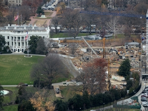 Demolition work continued where the East Wing once stood at the White House on Dec. 8, 2025 in Washington, D.C. President Donald Trump ordered the 123-year-old East Wing and Jacqueline Kennedy Garden leveled to make way for a ballroom. (Photo by Chip Somodevilla/Getty Images)