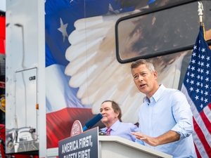AUSTIN, TEXAS - MAY 20: U.S. Transportation Secretary Sean Duffy speaks during a news conference on May 20, 2025 in Austin, Texas. Secretary Duffy attended the news conference where he signed a bill officially rescinding a 2016 policy that removed the requirement to place drivers out-of-service for English Language Proficiency (ELP) violations. (Photo by Brandon Bell/Getty Images)