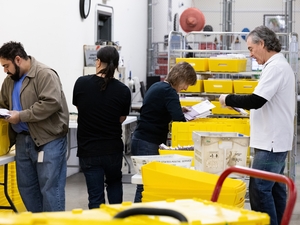 Election workers sort ballots at Contra Costa County's election operations facility on May 27, 2026 in Martinez, California. (Photo by Benjamin Fanjoy/Getty Images)