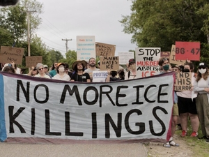 Hundreds protest outside Scarborough ICE facility after fatal Biddeford shooting