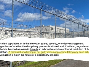 Dept. of Corrections will continue policy allowing for punishment regardless of guilt