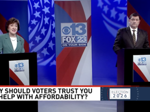 In first debate, Collins and Jackson blame each other for Mainers’ struggles