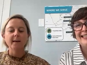 Sara Walker and Melissa Evers of Wake County Meals on Wheels discuss food insecurity among seniors