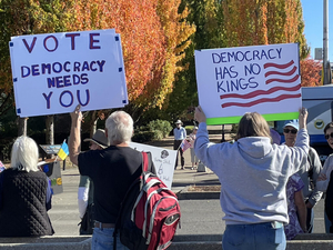 At Washington state Capitol, No Kings rally is all about voting early