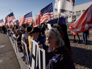Hundreds demand ‘ICE out’ of Salt Lake warehouse set to become detention center