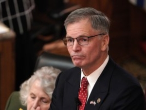 Gov. Mark Gordon during his 2026 State of the State address at the Wyoming Capitol in Cheyenne. (Mike Vanata for WyoFile)