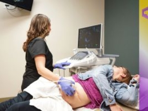 Sonographer Tommi Taylor performs an ultrasound on a patient at Casper Obstetrical &amp; Gynecological Associates in July 2026. (Katie Klingsporn/WyoFile)