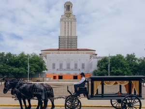 Mock funeral mourns death of academic freedom as UT System weighs rule on cutting programs