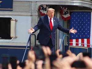 Trump follows Roosevelt’s rails with ceremonial train trip to Medora