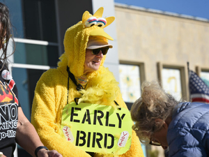 No Kings rallies in North Dakota emphasize early voting