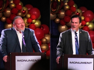Republican governor candidates spar over prison policy in dueling speeches