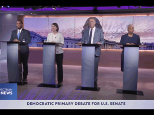 Horse trainer plays ‘outsider’ role in Democratic debate for U.S. Senate in Kentucky
