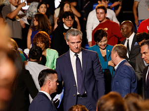 California Gov. Gavin Newsom visits Montgomery; public events limited