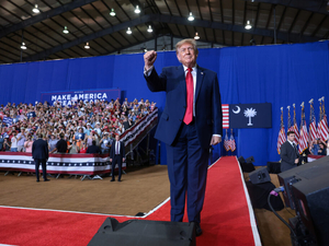 Trump rallies support for Republicans in pre-election visit to deeply red Upstate