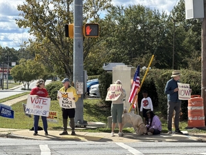 At smaller No Kings event, participants stress importance of voting