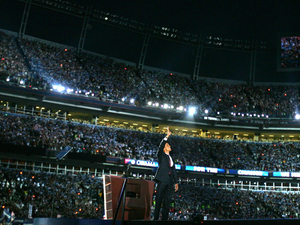 Fifty for 150: Obama accepts the Democratic nomination in Denver in 2008