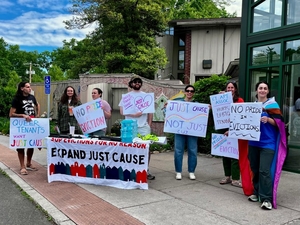 CT tenants protest landlord brunch gathering