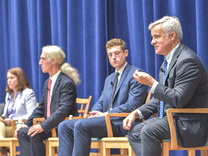 Behind locked doors, AG candidates keep it civil
