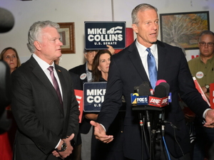 Top U.S. Senate Republican stumps with Collins in Georgia as seat appears to slip out of reach
