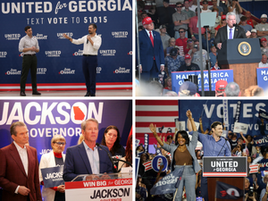 Georgia draws high-profile boosters to the campaign trail as candidates enter the homestretch