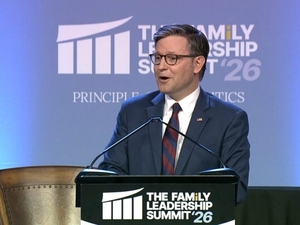 Speaker Mike Johnson condemns Democratic Socialists at Iowa Christian gathering
