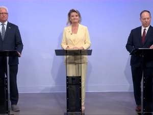 Kansas Democratic candidates for governor trade barbs over Chiefs deal in TV debate