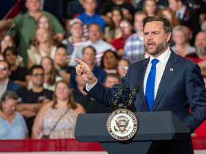 Vance rallies support for Kansas Republicans in pointed speech interrupted by protester