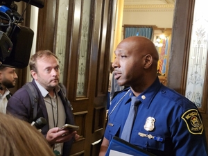 Michigan State Police director pushes for more money to recruit, defends potential lab closures