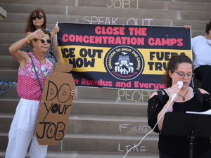 Anti-ICE coalition asks Slotkin to help end ICE use of county jails for detention in Michigan