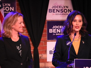 Benson snags Whitmer endorsement at post-primary event, positioning herself as a party unifier