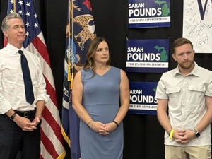 Newsom says national support ‘crucial’ for Democrats to win Michigan’s U.S. Senate race