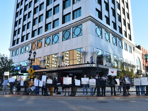 Supporters of Barrett, Lawrence clash at dueling protests ahead of debate