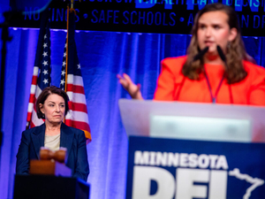 Klobuchar fights off challenge from left, wins DFL convention nod in bid for governor