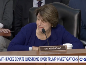 Klobuchar’s knowledge of Midwest college sports comes in handy during hearing