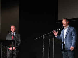 Flint sells populist view during GOP debate, Olszewski says federal government the issue