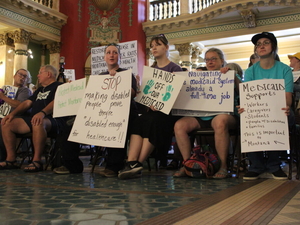 More than a hundred protest new Medicaid rules at Capitol