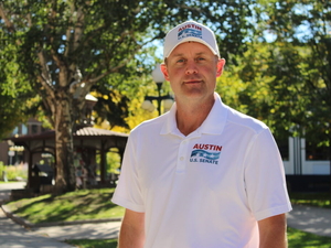 Libertarian US Senate candidate Kyle Austin pitches himself as an alternative for voters