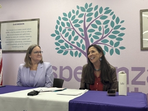 NM U.S. Rep. Leger Fernández joins Santa Fe shelter to discuss new strangulation exam room
