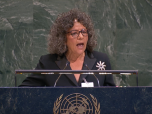Downwinders advocate Tina Cordova calls for nuclear disarmament in United Nations speech