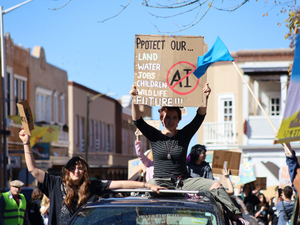New Mexico students walk out of classes to protest data centers, US Sen. Heinrich’s permitting bill