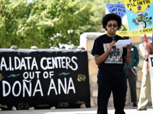 New Mexico State University students and organizers call for statewide ban on data centers