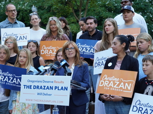 GOP governor nominee Drazan touts proposals to slash taxes, lower cost of living in Oregon