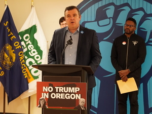 Oregon Democratic Party kicks off statewide tour to tie GOP nominee Drazan to Trump