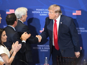 Trump talks about the military at summit where McCormick announced $10B in Pa. investments