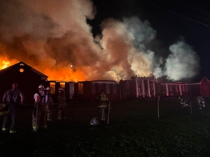 Asbestos exposure a concern after historic former elementary school burns in Fayette County
