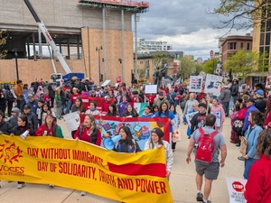 Protesters in Madison march in solidarity with immigrants during May Day actions