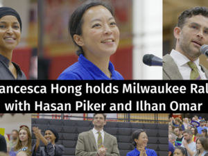Francesca Hong holds Milwaukee rally with Hasan Piker and Ilhan Omar