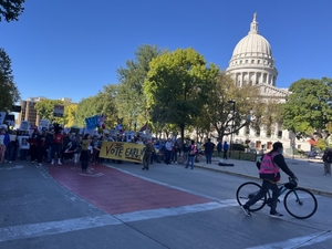 Madison No Kings march focuses on early voting in midterm elections